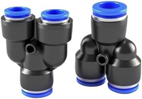 2 قطعة خرطوم هواء أزرق موصل سريع مخفض سريع تي شيرت Y-نوع تي شيرت Py6/8/10/12Pw(Bluepy4) in Kuwait