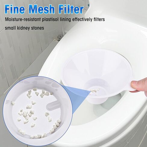 5 Pack Calculi Strainer Kidney Stone Collector Funnel with Mesh Screen Filters for Urine Calculi Strainer and Pee for Analysis Testing in Kuwait