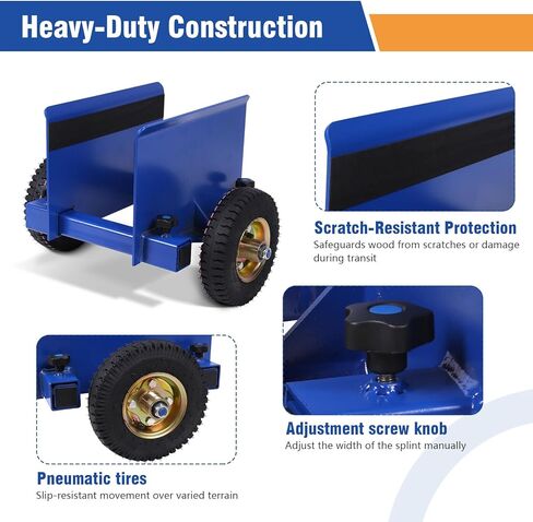Panel Dolly Cart Heavy-Duty Drywall Cart 550 Lbs Capacity Door Dolly with Pneumatic Wheels Adjustable Clamp for Drywall Plywood Doors Indoor & Outdoor Use in Kuwait