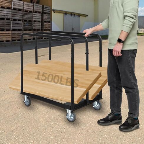 Steel Panel Truck Drywall Cart Dolly 1500 LBS Capacity Heavy Duty with 4 Swivel Wheels for Handling Wall Panel, Lumber in Kuwait