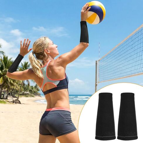 1 Pair Arm Sleeves Volleyball, Elbow Pads Volleyball, Forearm Compression Sleeve Non-Slip Sports Training Arm Protector for Girls Women Men in Saudi Arabia