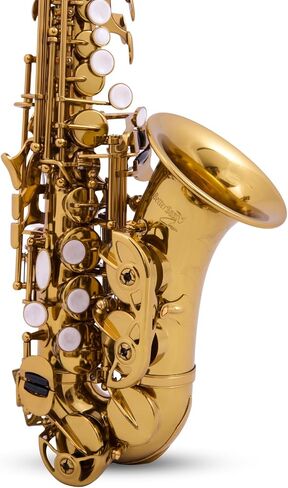 ساكسفون سوبرانو كلاسيكي منحني من BetterSax - تصميم احترافي - طلاء الكونياك الداكن، نقش يدوي، سوبرانو سهل اللعب للمبتدئين والمحترفين - يتضمن قطعة فم بلمسة نهائية يدوية، وحقيبة ومجموعة ملحقات كاملة in Kuwait