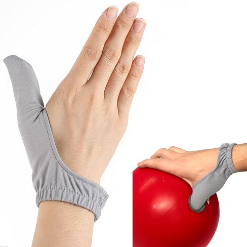 2 Pcs Bowling Thumb Saver Protector Right Handed Bowling Thumb Sock Lightweight Gray and Compact Gloves for Ball Men Women One Size Fits Most in Saudi Arabia