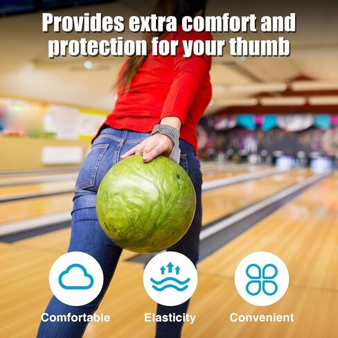 2 Pcs Bowling Thumb Saver Protector Right Handed Bowling Thumb Sock Lightweight Gray and Compact Gloves for Ball Men Women One Size Fits Most in Saudi Arabia