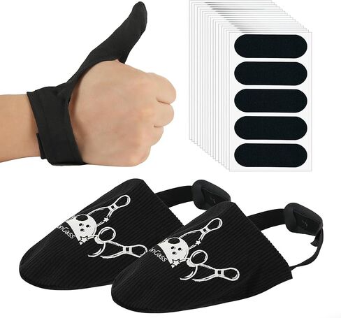 TonGass Bowling Basic Protective Kit with 120 PCS Thumbs Tapes, Right Hand Thumb Saver Protector and Pair of Bowling Shoe Sliders, Bowlings Accessories for Practice and League Play in Saudi Arabia