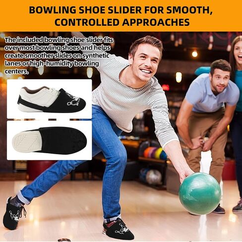 TonGass Bowling Basic Protective Kit with 120 PCS Thumbs Tapes, Right Hand Thumb Saver Protector and Pair of Bowling Shoe Sliders, Bowlings Accessories for Practice and League Play in Saudi Arabia