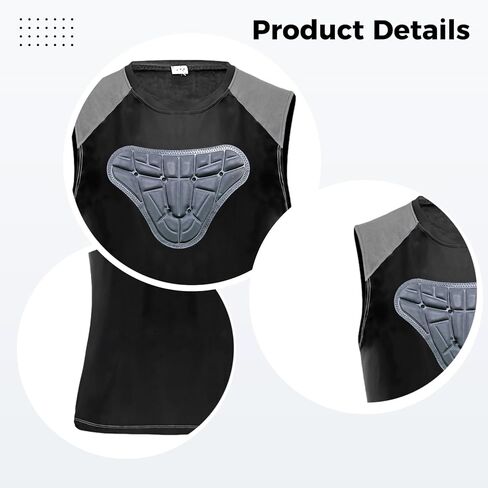 Sleeveless Padded Shirt for Youth, Protective Gear for Football & Basketball, Breathable Spandex, Multiple Sizes in Saudi Arabia