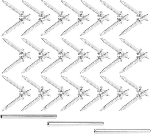 303pcs Double Headed Baseboard Nails with Sleeve Tool, Threaded Invisible Skirting Floor Nails for Seamless Door Trim Installation, Hidden Fixing Screws for Furniture and Acoustic in Saudi Arabia