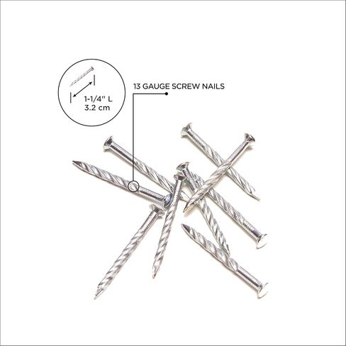 منتجات البناء M-D 95621 1-1/4 بوصة. مسامير لولبية معدنية للأرضية الفضية (1 رطل) (3 عبوات) in Saudi Arabia