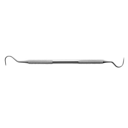 Surgical Online Double-Ended Dental Explorer - Shepherd’s Hook & Moon Tip - Stainless Steel Caries Detection Probe - Dental Exam Instrument in Saudi Arabia
