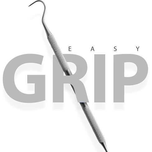 Surgical Online Double-Ended Dental Explorer - Shepherd’s Hook & Moon Tip - Stainless Steel Caries Detection Probe - Dental Exam Instrument in Saudi Arabia