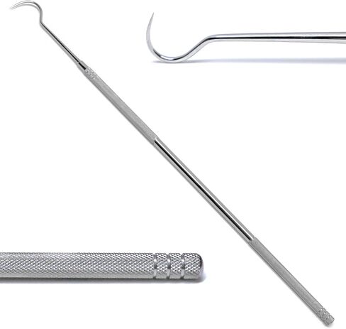 مستكشف أسنان الخيول الكبير مقاس 35 × 25 مم ذو خطاف ذو نقطة دقيقة من الفولاذ المقاوم للصدأ بطول 17.5 بوصة وهو مصمم ليكون سهل الاستخدام لجميع الأطباء البيطريين. in Kuwait