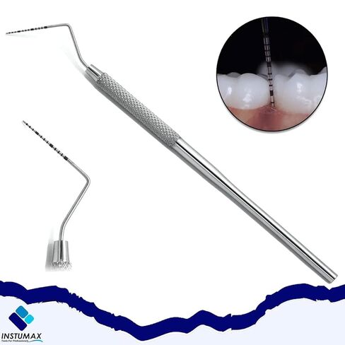 CP 15 مسبار الأسنان 1098 أداة قياس اللثة من الفولاذ المقاوم للصدأ لعيادات الأسنان لأخصائيي الصحة والتدريب المهني أداة دقيقة متينة in Kuwait