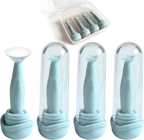 4 Pack Flower-Shaped Contact Lens Remover with Storage Box Individually Packaged Soft Silicone Suction Sticks Gentle Tool for Safe Lens Removal for Hard/RGP/OK Contact Lenses(Blue) in Kuwait