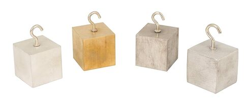 EISCO Density Cubes Set with Hooks - Includes 4 Metals - Brass, Lead, Aluminum & Steel - 1.25" (32mm) Sides - for use with Density, Specific Gravity Activities in Kuwait