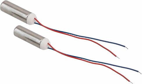 2pcs DC 1.5–3.7V 3V Coreless Vibration Motors, 7x25mm Metal Body, 18000rpm High-Speed Motor for DIY Massager, Electric Toothbrush, Small Appliance Repair and Industrial Automation in Kuwait