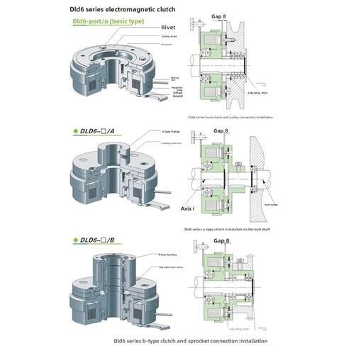 DLD6-20B 24VDC 20NM Single Plate Electromagnetic Clutch Small Plate Shaft Installation in Saudi Arabia