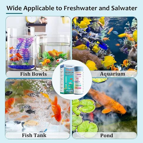 9 في 1 في 1 مجموعة من حوض السمك ، 100 شرائح اختبار المياه المائية ، ومركبة أسماك المياه المالحة ومراكز بركة سريعة واختبار للأسفاز ، صلابة ، الكلور ، نتريت ، وأكثر من ذلك in Kuwait