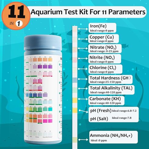 9 في 1 في 1 مجموعة من حوض السمك ، 100 شرائح اختبار المياه المائية ، ومركبة أسماك المياه المالحة ومراكز بركة سريعة واختبار للأسفاز ، صلابة ، الكلور ، نتريت ، وأكثر من ذلك in Kuwait