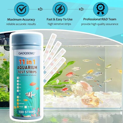 9 في 1 في 1 مجموعة من حوض السمك ، 100 شرائح اختبار المياه المائية ، ومركبة أسماك المياه المالحة ومراكز بركة سريعة واختبار للأسفاز ، صلابة ، الكلور ، نتريت ، وأكثر من ذلك in Kuwait