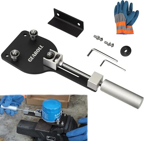 77750 Oil Filter Cutter Tool with Vise Jaw Plate, Oil Filter Cutter Cutting Tool for Filter Cutting Range 2-3/8" to 5" in Kuwait