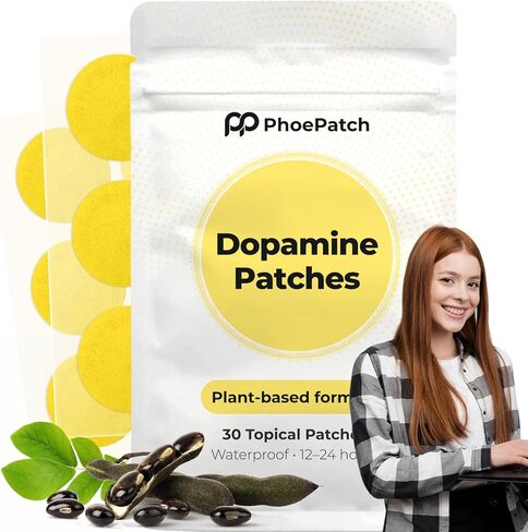 Dopamine Patches Extra Strength – Botanical Topical Body Patch for External Use – Plant-Based Vegan, 30 Count (30-Day Routine) in Saudi Arabia