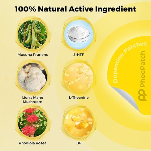 Dopamine Patches Extra Strength – Botanical Topical Body Patch for External Use – Plant-Based Vegan, 30 Count (30-Day Routine) in Saudi Arabia