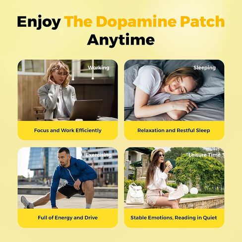 Dopamine Patches Extra Strength – Botanical Topical Body Patch for External Use – Plant-Based Vegan, 30 Count (30-Day Routine) in Saudi Arabia