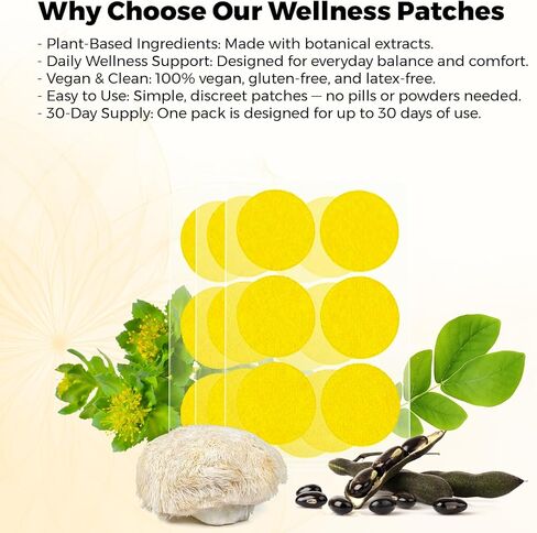 Dopamine Patches Extra Strength – Botanical Topical Body Patch for External Use – Plant-Based Vegan, 30 Count (30-Day Routine) in Saudi Arabia