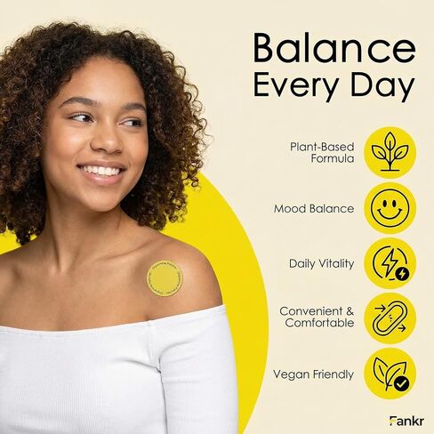 رقع الدوبامين، تركيبة نباتية ذات قوة إضافية، رقعة توازن المزاج النباتي للرجال والنساء، 30 قطعة in Kuwait