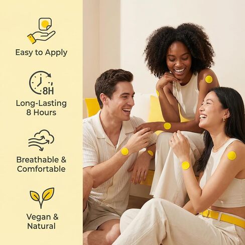 رقع الدوبامين، تركيبة نباتية ذات قوة إضافية، رقعة توازن المزاج النباتي للرجال والنساء، 30 قطعة in Kuwait