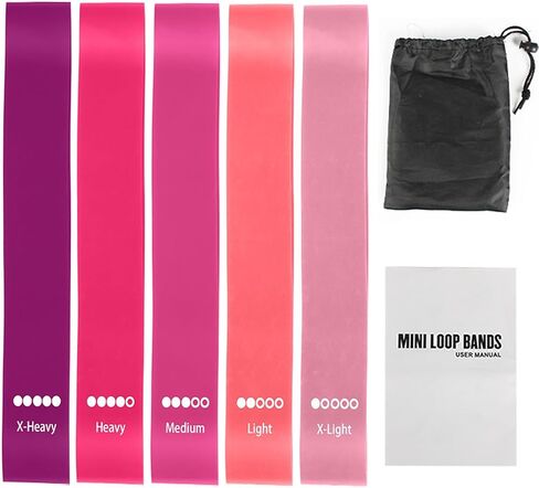 إصلاح لوحة البيلاتيس، أربطة المقاومة، أربطة تمرين البيلاتيس ريفورمر، مجموعة بيلاتيس للمبتدئين من أربطة التمدد للنساء (وردي فاتح) in Kuwait