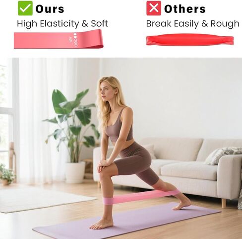 إصلاح لوحة البيلاتيس، أربطة المقاومة، أربطة تمرين البيلاتيس ريفورمر، مجموعة بيلاتيس للمبتدئين من أربطة التمدد للنساء (وردي فاتح) in Kuwait