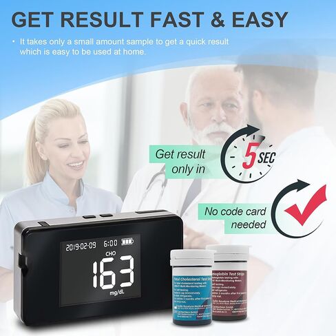 جهاز قياس الهيموجلوبين مع 25 شريط اختبار الهيموجلوبين، مجموعة اختبار الهيموجلوبين للاستخدام المنزلي، مجموعات اختبار الهيموجلوبين، سهلة الاستخدام in Kuwait