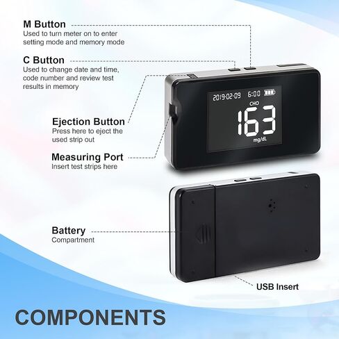 جهاز قياس الهيموجلوبين مع 25 شريط اختبار الهيموجلوبين، مجموعة اختبار الهيموجلوبين للاستخدام المنزلي، مجموعات اختبار الهيموجلوبين، سهلة الاستخدام in Kuwait