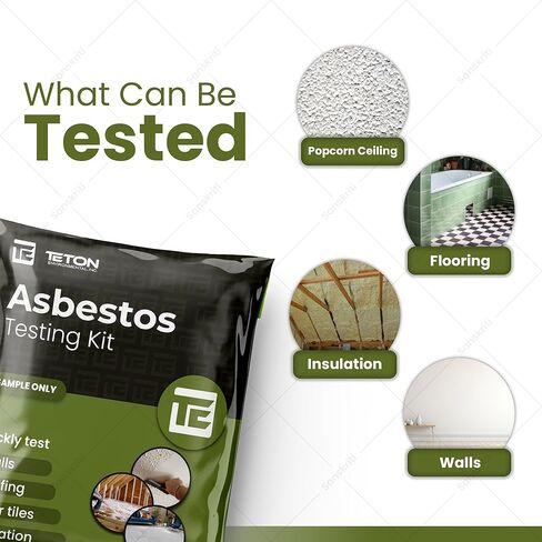 مجموعة اختبار الأسبستوس (عينتان) - تحليل معملي سريع ودقيق ومعتمد من وكالة حماية البيئة (EPA)، وأخذ عينات سهل الاستخدام، والنتائج في 5-7 أيام، in Kuwait
