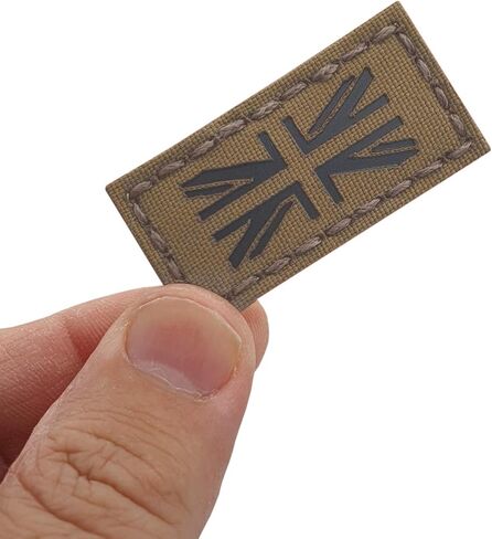 Tiny 1x2 IR Coyote Union Jack UK MTP Army British Army Tactical Morale Hook Patch in Kuwait