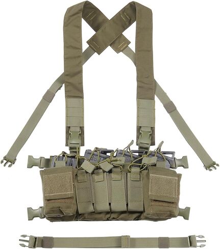Lancer Tactical D3CR Lightweight Tactical Chest Rig with Four Fixed 5.56/7.62 Front Pockets & Two Spacious Cargo Pockets in Kuwait