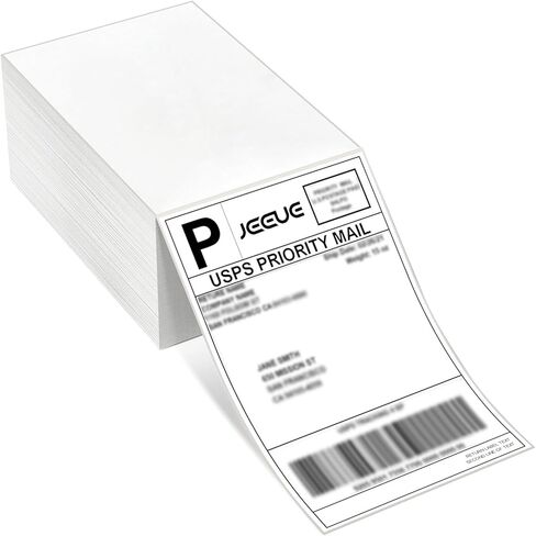 4x6 Thermal Labels, 500 Count Fanfold Shipping Label Printer Paper, Waterproof & Strong Adhesive Mailing Labels Compatible with Rollo/Zebra/Munbyn & More in Kuwait