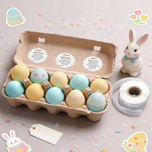 500 Pcs Egg Carton Stickers, Farm Fresh Eggs Labels,Self-Adhesive Unwashed Stickers Paper, Farm Market Eggs Handling Stickers Fit for Easter Decorations, White in Saudi Arabia