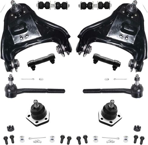 Detroit Axle - Front 10pc Suspension Kit for 2011-2019 Chevy GMC Sierra Silverado 2500HD 3500HD, 2 Upper Control Arms w/Ball Joints + 2 Sway Bar Links + 4 Inner & Outer Tie Rods + 2 Lower Ball Joints in Kuwait