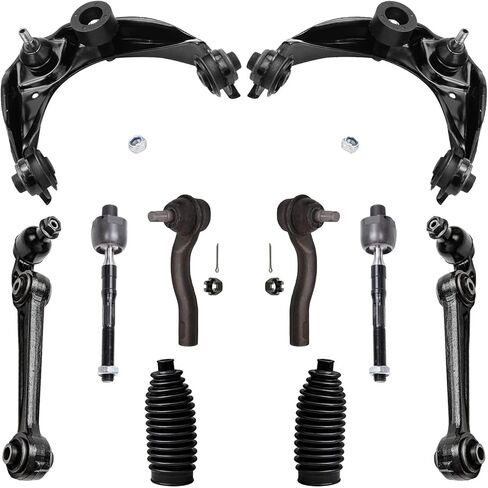Detroit Axle - Front 10pc Suspension Kit for 2011-2019 Chevy GMC Sierra Silverado 2500HD 3500HD, 2 Upper Control Arms w/Ball Joints + 2 Sway Bar Links + 4 Inner & Outer Tie Rods + 2 Lower Ball Joints in Kuwait
