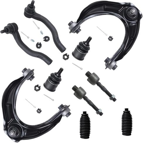 Detroit Axle - Front 10pc Suspension Kit for 2011-2019 Chevy GMC Sierra Silverado 2500HD 3500HD, 2 Upper Control Arms w/Ball Joints + 2 Sway Bar Links + 4 Inner & Outer Tie Rods + 2 Lower Ball Joints in Kuwait