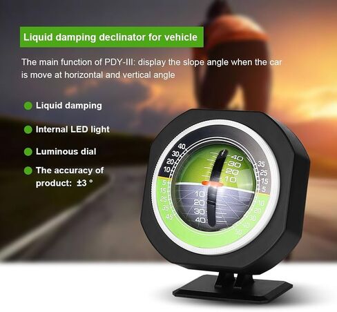 TOPINCN LED Car Inclinometer, Outdoor Slope Meter Tilt Level Gauge Gradient Balancer for Vehicle, Boat, RV Electronic Tool, Luminous Angle Clinometer in Saudi Arabia