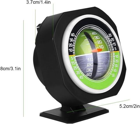 TOPINCN LED Car Inclinometer, Outdoor Slope Meter Tilt Level Gauge Gradient Balancer for Vehicle, Boat, RV Electronic Tool, Luminous Angle Clinometer in Saudi Arabia