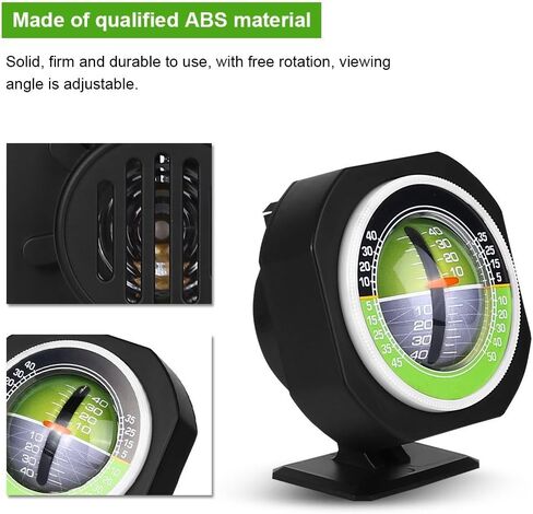 TOPINCN LED Car Inclinometer, Outdoor Slope Meter Tilt Level Gauge Gradient Balancer for Vehicle, Boat, RV Electronic Tool, Luminous Angle Clinometer in Saudi Arabia