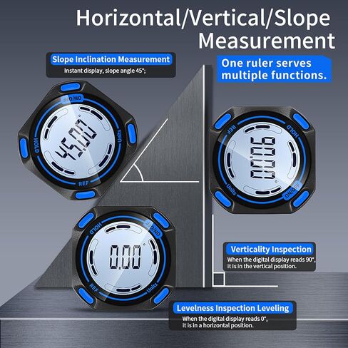 Yunseity Digital Inclinometer, 0.01 Resolution 0.1 Accuracy with Magnetic Base and Auto Rotating Screen, for Horizontal Vertical Slope Measurement in Machine Tools Woodworking (G1) in Saudi Arabia