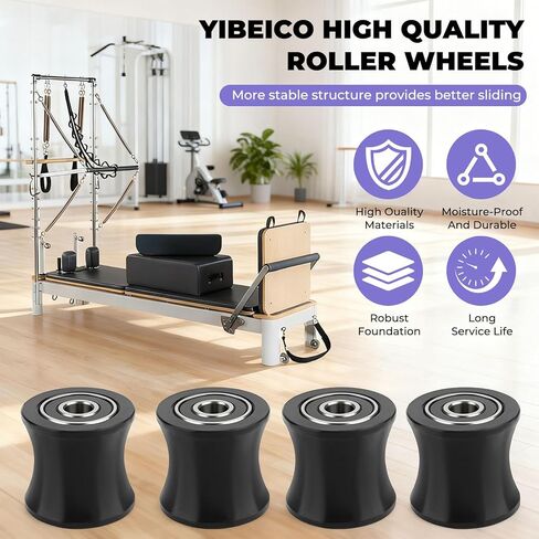 Upgraded Replacement Rollers Wheels for Total Gym DLX DLX II III ADV DLX Pilates Pilates Pro 2500 3000 4000 570, Fitness Exercise Equipment Wheels for Bayou Total Trainer Aero Pilates Reformer in Saudi Arabia