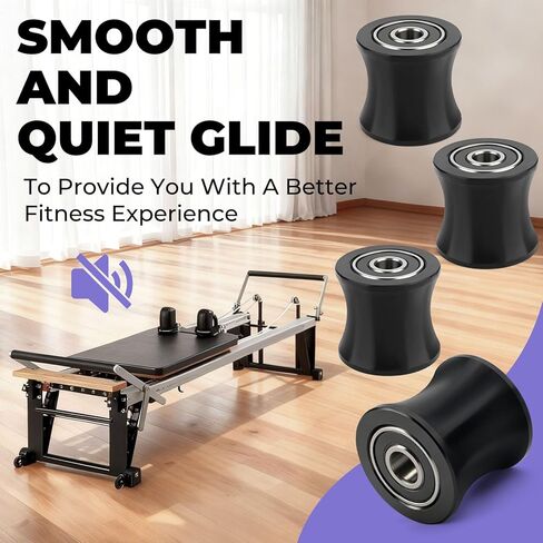Upgraded Replacement Rollers Wheels for Total Gym DLX DLX II III ADV DLX Pilates Pilates Pro 2500 3000 4000 570, Fitness Exercise Equipment Wheels for Bayou Total Trainer Aero Pilates Reformer in Saudi Arabia