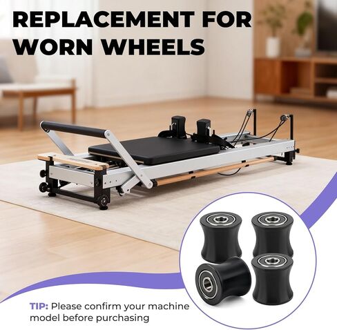 Upgraded Replacement Rollers Wheels for Total Gym DLX DLX II III ADV DLX Pilates Pilates Pro 2500 3000 4000 570, Fitness Exercise Equipment Wheels for Bayou Total Trainer Aero Pilates Reformer in Saudi Arabia